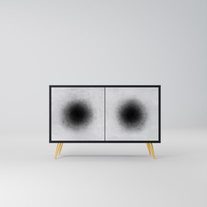 Credenza a 2 ante BLACK HOLE in finitura nera