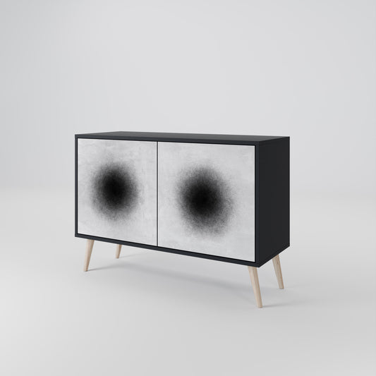 Credenza a 2 ante BLACK HOLE in finitura nera