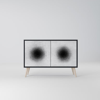 Credenza a 2 ante BLACK HOLE in finitura nera
