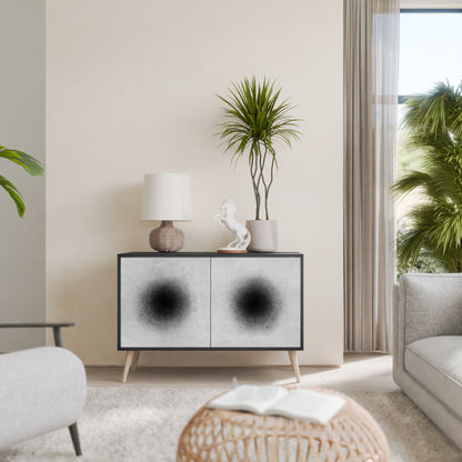 Credenza a 2 ante BLACK HOLE in finitura nera