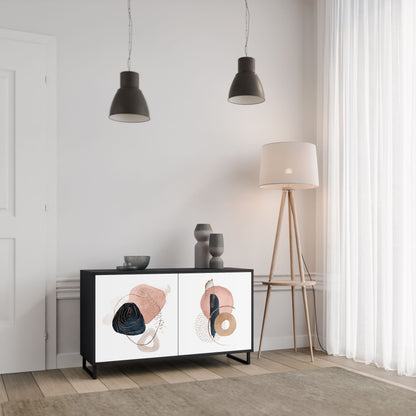 Credenza a 2 ante COLORFUL SHAPES in finitura nera