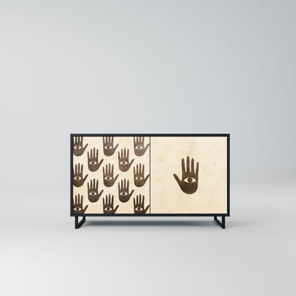 VEDI ALTRO Credenza a 2 ante in finitura nera