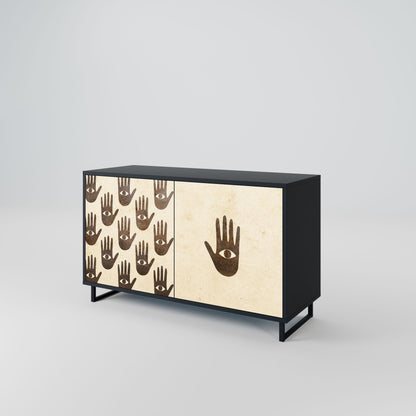 VEDI ALTRO Credenza a 2 ante in finitura nera