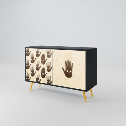 VEDI ALTRO Credenza a 2 ante in finitura nera