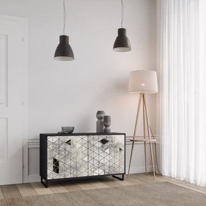 Credenza ASHEN ARIA a 2 ante in finitura nera