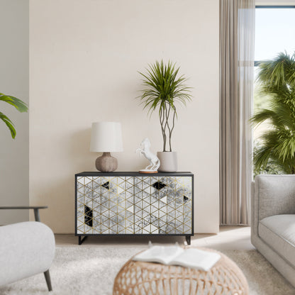 Credenza ASHEN ARIA a 2 ante in finitura nera