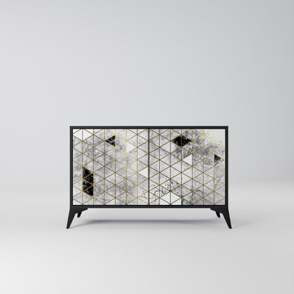 Credenza ASHEN ARIA a 2 ante in finitura nera