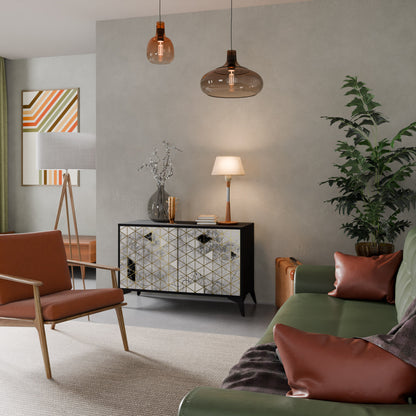 Credenza ASHEN ARIA a 2 ante in finitura nera