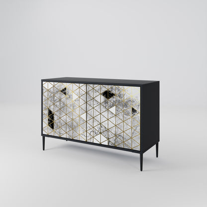 Credenza ASHEN ARIA a 2 ante in finitura nera