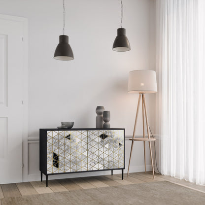 Credenza ASHEN ARIA a 2 ante in finitura nera