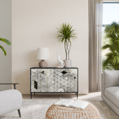 Credenza ASHEN ARIA a 2 ante in finitura nera
