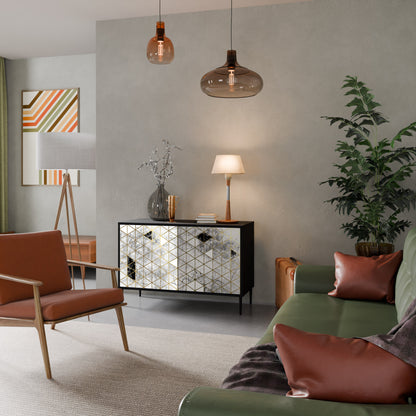 Credenza ASHEN ARIA a 2 ante in finitura nera