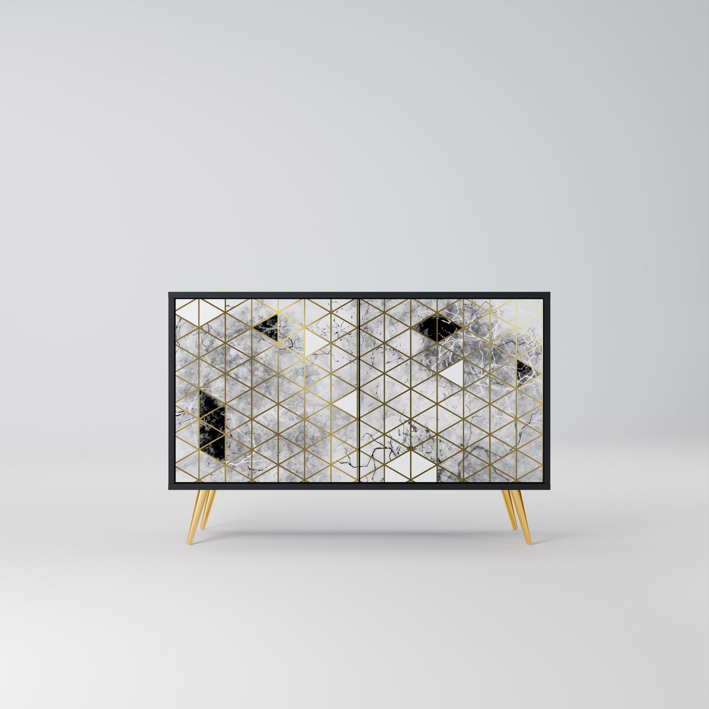 Credenza ASHEN ARIA a 2 ante in finitura nera