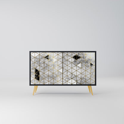 Credenza ASHEN ARIA a 2 ante in finitura nera