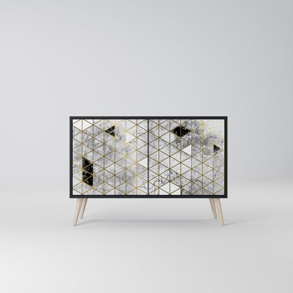 Credenza ASHEN ARIA a 2 ante in finitura nera
