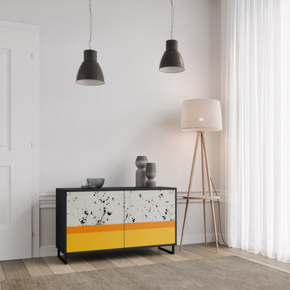 Credenza a 2 ante DYED BY ORANGE in finitura nera