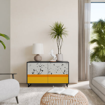 Credenza a 2 ante DYED BY ORANGE in finitura nera