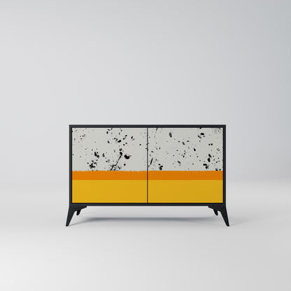 Credenza a 2 ante DYED BY ORANGE in finitura nera
