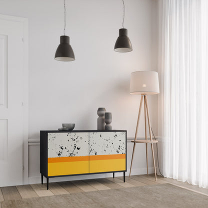 Credenza a 2 ante DYED BY ORANGE in finitura nera