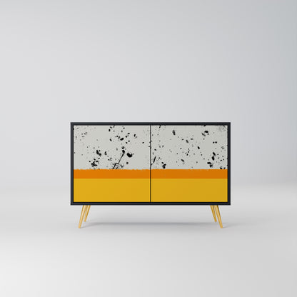 Credenza a 2 ante DYED BY ORANGE in finitura nera