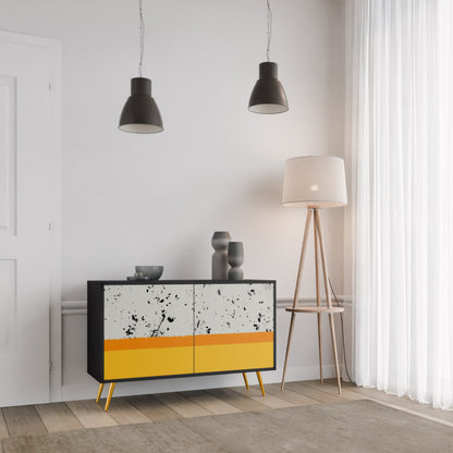 Credenza a 2 ante DYED BY ORANGE in finitura nera