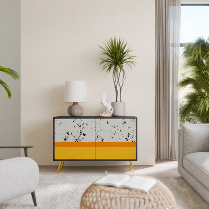 Credenza a 2 ante DYED BY ORANGE in finitura nera