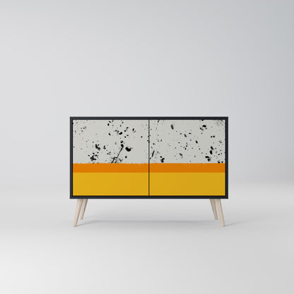 Credenza a 2 ante DYED BY ORANGE in finitura nera
