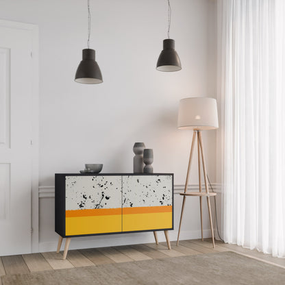 Credenza a 2 ante DYED BY ORANGE in finitura nera
