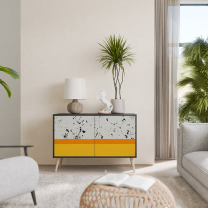 Credenza a 2 ante DYED BY ORANGE in finitura nera