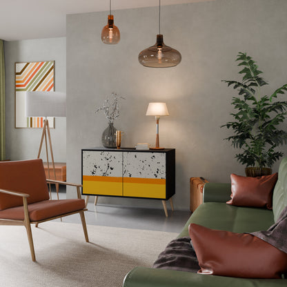 Credenza a 2 ante DYED BY ORANGE in finitura nera