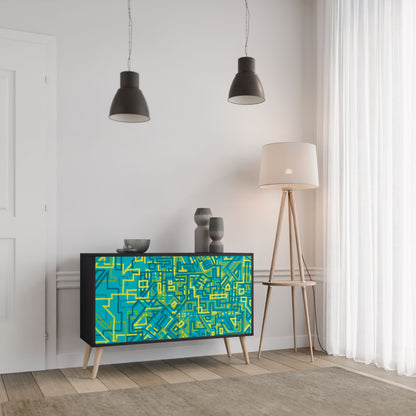 Credenza a 2 ante NOSTALGIC MEMORIES in finitura nera