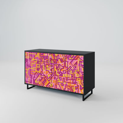 Credenza a 2 ante LOVELY MEMORIES in finitura nera