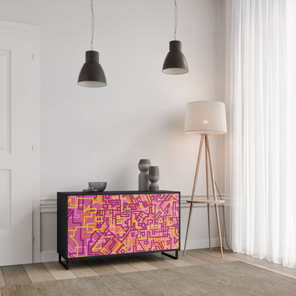Credenza a 2 ante LOVELY MEMORIES in finitura nera