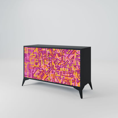 Credenza a 2 ante LOVELY MEMORIES in finitura nera