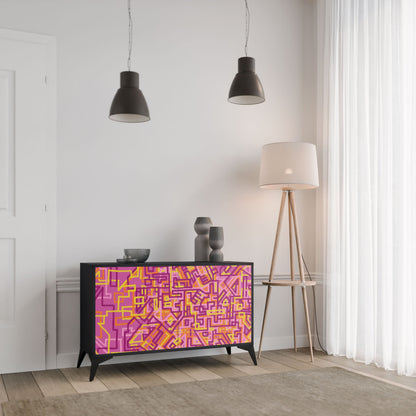 Credenza a 2 ante LOVELY MEMORIES in finitura nera