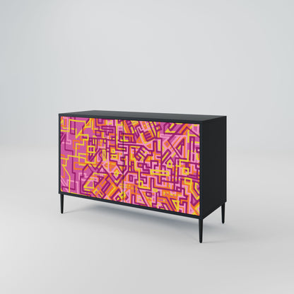 Credenza a 2 ante LOVELY MEMORIES in finitura nera