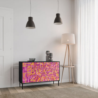 Credenza a 2 ante LOVELY MEMORIES in finitura nera