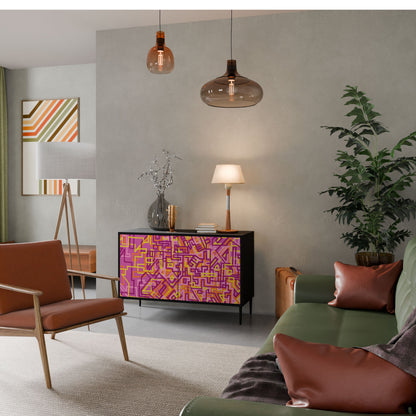 Credenza a 2 ante LOVELY MEMORIES in finitura nera