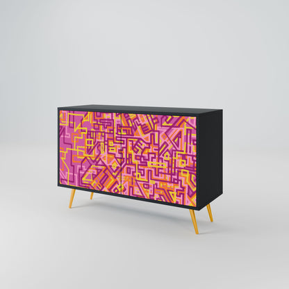 Credenza a 2 ante LOVELY MEMORIES in finitura nera