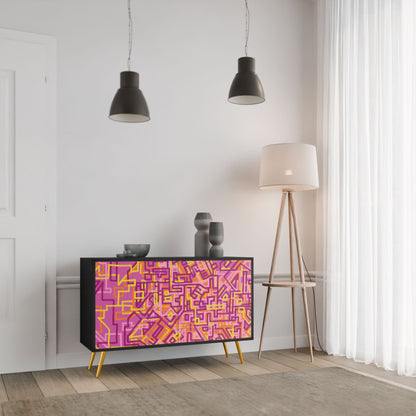 Credenza a 2 ante LOVELY MEMORIES in finitura nera