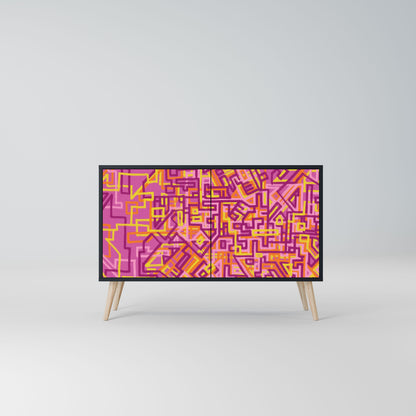 Credenza a 2 ante LOVELY MEMORIES in finitura nera