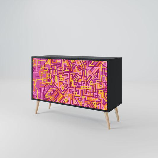 Credenza a 2 ante LOVELY MEMORIES in finitura nera