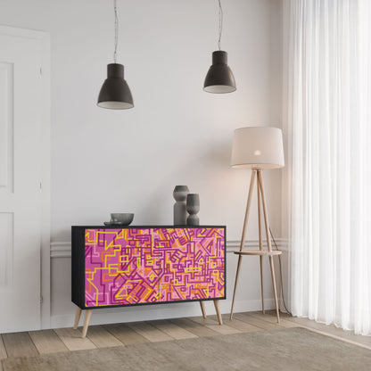 Credenza a 2 ante LOVELY MEMORIES in finitura nera