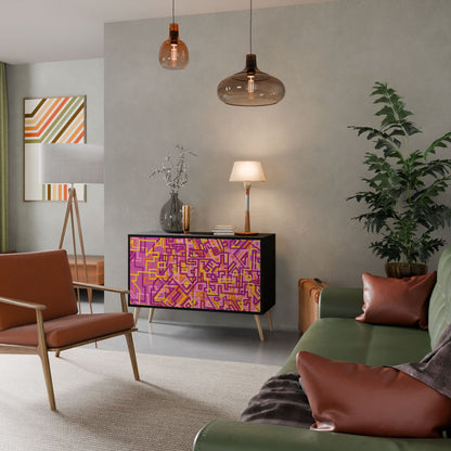 Credenza a 2 ante LOVELY MEMORIES in finitura nera