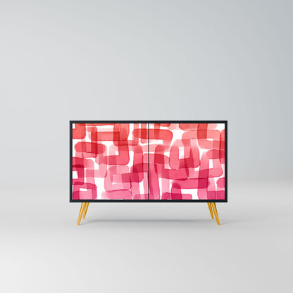 Credenza a 2 ante KALEIDOSCOPIC CUBISM in finitura nera