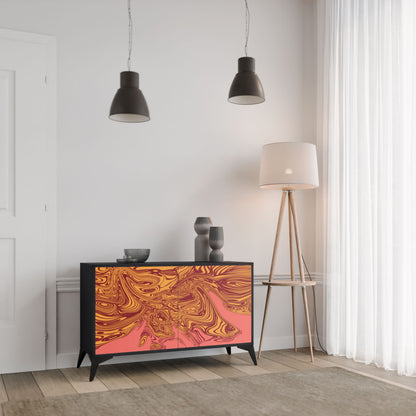 Credenza a 2 ante FLOATING THOUGHTS in finitura nera