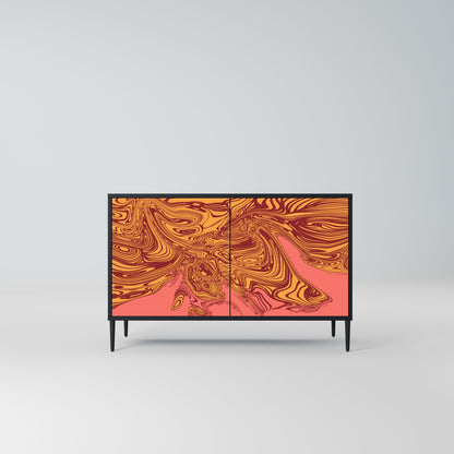 Credenza a 2 ante FLOATING THOUGHTS in finitura nera