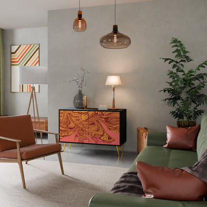 Credenza a 2 ante FLOATING THOUGHTS in finitura nera