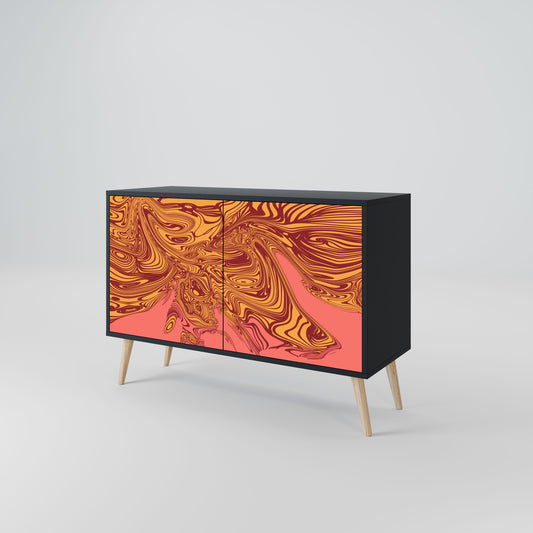 Credenza a 2 ante FLOATING THOUGHTS in finitura nera