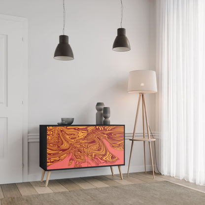 Credenza a 2 ante FLOATING THOUGHTS in finitura nera